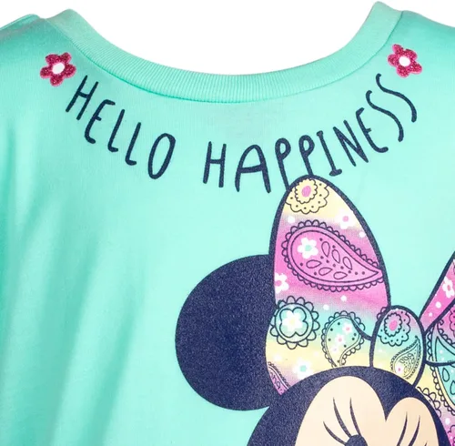 Vista 6 de Disney Minnie Mouse Mickey Mouse - Camiseta corta con diseño de nudo para niñas