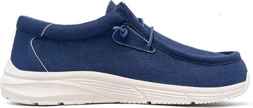 Vista 5 de LARNMERN Mocasines de trabajo antideslizantes para hombre, soporte de arco para fascitis plantar, zapatos trabajo, ligeros, para servicio
