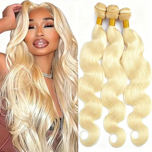 Vista 68 de P4613 Cabello humano rizado onda profunda marrón y paquetes mixtos 8 10 12 P4613 Ombre Marrón-Rubio-DP