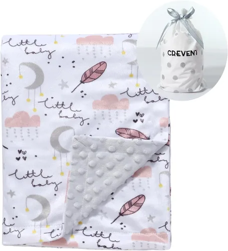 Vista 37 de CREVENT Manta de bebé de minky para niñas y niños, manta suave de felpa para recién nacidos - 30 x 40 pulgadas (Animal)