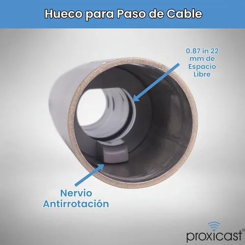 Vista 4 de Proxicast Adaptador de Antena Starlink para Monturas de Antena J-Max - Acoplador de Acero Inoxidable para Antena de Plato Satelital Rectangular