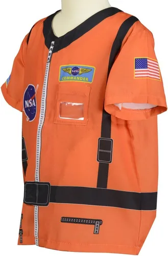 Vista 3 de Aeromax Mi primer traje de bombero, camisa fácil de colocar, de 3 a 6 años, Astronauta/Naranja, Anaranjado