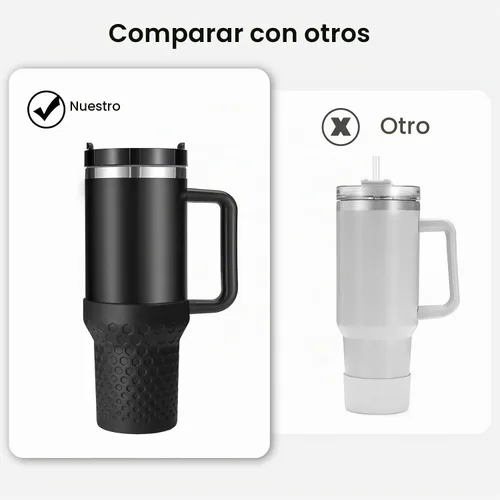 Vista 5 de Funda de silicona para botas de 40 onzas para accesorios de copa Stanley, funda de silicona para botella de agua para Stanley Quencher H2.0 y vaso