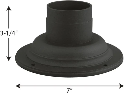 Vista 6 de Progress Lighting P8726-31 Aluminio fundido para montar faroles de poste excepto P5404, P5467 en pedestales o paredes, negro