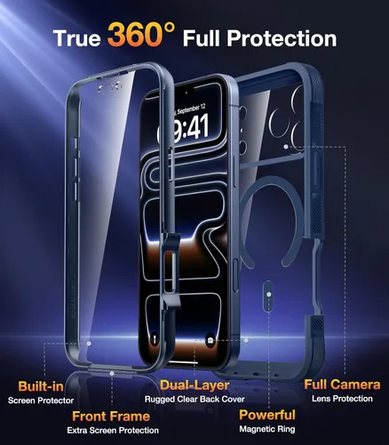 Vista 865 de DIACLARA - Funda transparente compatible con iPhone XR 6.1 pulgadas 2018