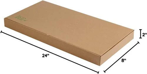Vista 56 de Restaurantware - Cajas para pizza, 50 unidades, 14 x 7 x 1.5 pulgadas, embalaje de papel de cartón corrugado con bloqueo de pestañas, resistente a