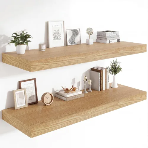 Vista 32 de Heimlove Estantes Flotantes de 12 Pulgadas de Profundidad, Estante de Pared de 12 x 12 Pulgadas de Largo, Estante de Exhibición y Almacenamiento