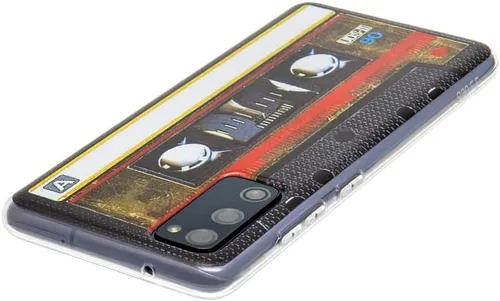 Vista 5 de Funda de teléfono con cinta de casete compatible con Galaxy S20 FE, funda de teléfono con cinta de música mixtape con cubierta trasera protectora