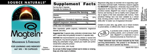 Vista 4 de Source Naturals – magtein Magnesio L, SN2485, 1, 1