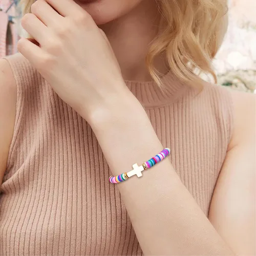 Vista 44 de Regalos navideños para niños, niñas adolescentes, mujeres, linda pulsera de cruz para niñas, regalos de Navidad cristianos para mujeres, ideas