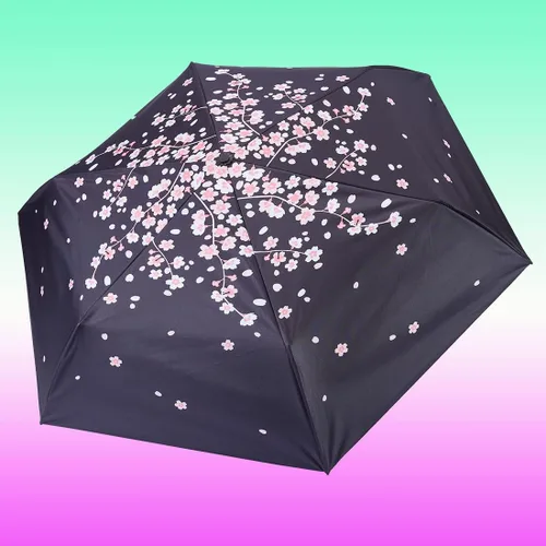 Vista 4 de NOOFORMER Mini paraguas automático de viaje antirrebote para sol y lluvia, compacto, ligero, pequeño, cierre automático, plegable, con 95%