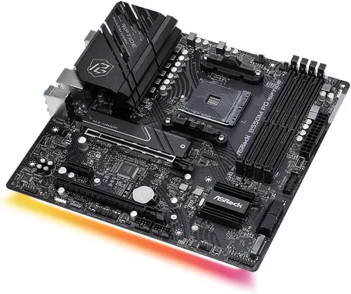 Vista 4 de ASRock B550M Phantom Gaming Riptide, AMD B550, AM4, Micro ATX, 4 DDR4, HDMI, DP, XFire, 2.5GB LAN, RGB, 2X M.2