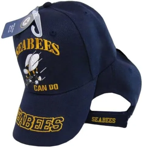 Vista 3 de Nuevo! US Navy USN Seabees CAN DO Ball Cap HAT Navy, Multi