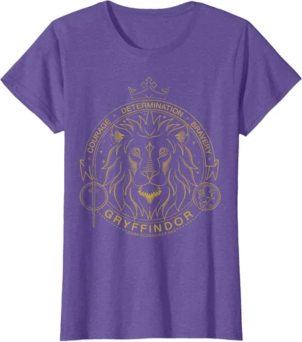 Vista 23 de Harry Potter Camiseta Gryffindor Line Art Lion Symbol, Negro