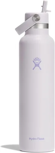 Vista 15 de Hydro Flask Botella de agua – Acero inoxidable aislado – Tapa flexible con pajita de boca estándar, antiderrames, a prueba de fugas y recargable