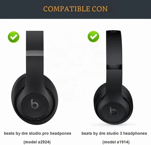 Vista 2 de Studio Pro Diadema igual que la banda de arco de repuesto OEM A2924, piezas de accesorios compatibles con Beats de Dre Studio Pro (modelo A2924)