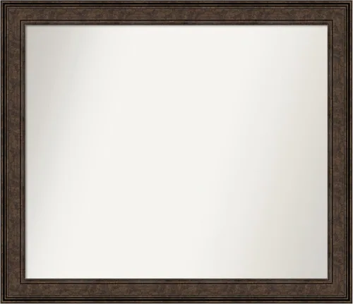 Vista 617 de Amanti Art Espejo de pared personalizado no biselado (25 x 25 pulgadas), marco de bronce acentuado, varios tamaños personalizados, espejo de baño