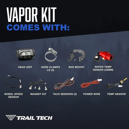 Vista 4 de Trail Tech 752-113 Kit de medidor de tacómetro de velocímetro digital de vapor, Suzuki SV650 1999-2017