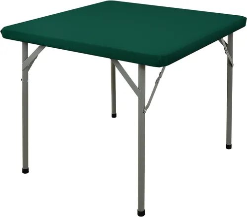 Vista 37 de Mantel Cuadrado Elástico Ajustable, Cubierta de Mesa de Poliéster Resistente al Viento, Mantel Resistente a Rayones y Lavable para Mesas Plegables