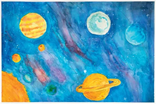 Vista 6 de Prang Pintura de acuarela semihúmeda no tóxica sin cera, media bandeja rectangular de plástico, 16 colores surtidos Pincel de pintura recargable