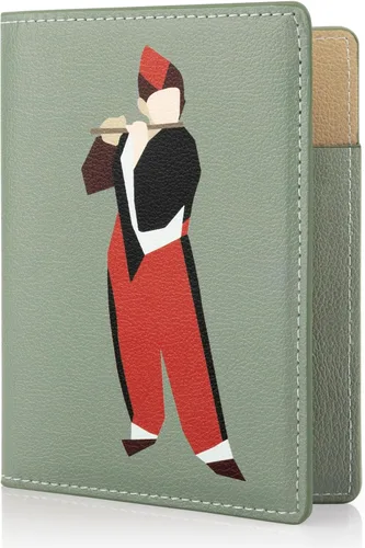 Vista 8 de Lychii Funda para pasaporte con bloqueo RFID, cartera delgada de piel sintética para pasaporte, para viajes, 5.7 x 4.1 pulgadas