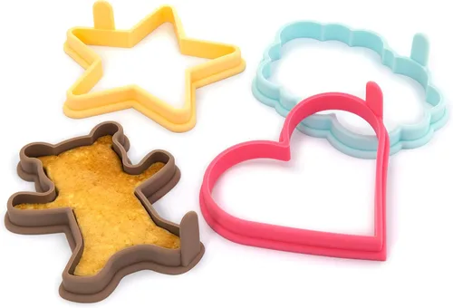 Vista 2 de Moldes de silicona para panqueques para corazón, estrella, oso de peluche, panqueques en forma de nube, juego de 4, moldeador de panqueques
