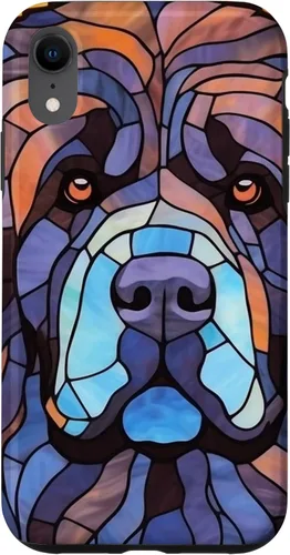Vista 25 de Newfoundland Dog Stained Glass Case for iPhone 17