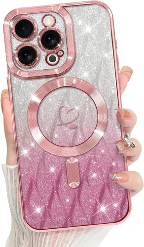 Vista 168 de Bonoma Compatible with iPhone 17 Pro Max Case 2025 Heart Checkered -Gold A cuadros-oro