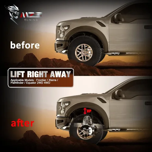 Vista 7 de MZS Kit de elevación niveladora delantera de 3" Compatible con Frontier 2005-2024/Xterra 2005-2015/Pathfinder 2005-2012/Equator 2009-2012 2WD 4WD