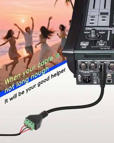 Vista 5 de GELRHONR Paquete de 2 cables convertidores XLR hembra a 3 pines sin soldadura de 11.8 in, para micrófono de estudio, altavoces, grabación en vivo