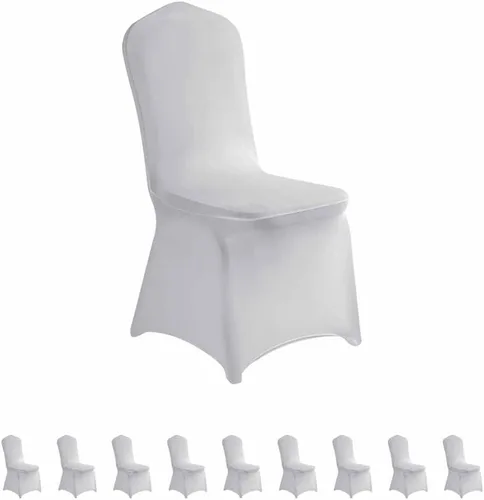 Vista 20 de LZY 6 piezas Fundas de Silla de Spandex Elásticas Fundas Deslizables para Fiestas de Boda, Fundas de Decoración de Sillas de Comedor y Banquete Negro
