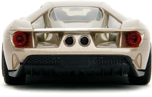 Vista 4 de Jada Pink Slips 1:32 W1 2017 Ford GT - Coche fundido a presión, juguetes para niños y adultos (oro metálico)