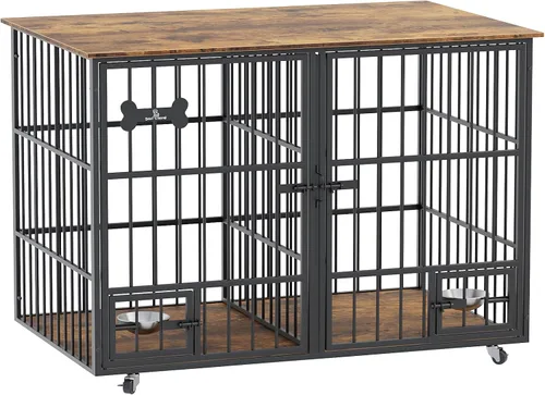 Vista 8 de Dosker - Jaula para perros XL de 42 pulgadas, de acero para interiores, a prueba de escapes