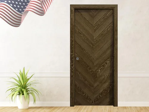 Vista 11 de SARTODOORS Panel de puerta de losa interior de 18 x 80 pulgadas Ego 5005 roble natural Puertas de chapa de madera Armario de bolsillo Natural