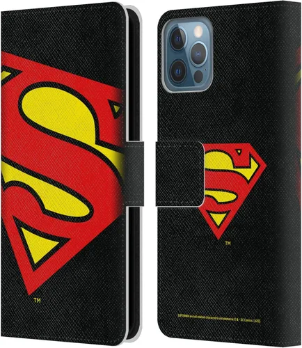 Vista 136 de Head Case Designs Funda de piel con licencia oficial de Superman DC Comics con logotipos negros y rojos compatible con Apple iPhone 11