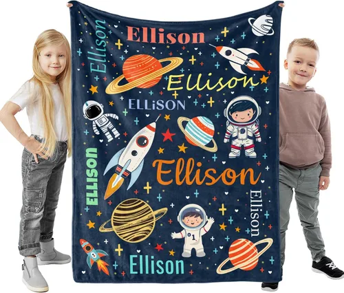 Vista 11 de Manta de bebé personalizada, manta con nombre personalizado para niños, bebés y adultos, mantas con animales personalizadas para niñas, niños
