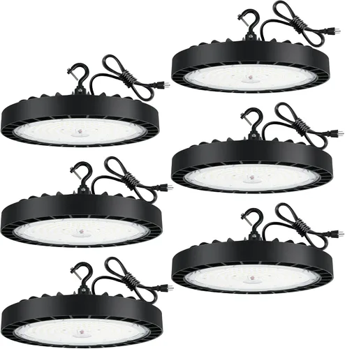 Vista 11 de hykolity Luz LED UFO de alta bahía, 150W, 20250LM, 5000K luz diurna, 135LM/W