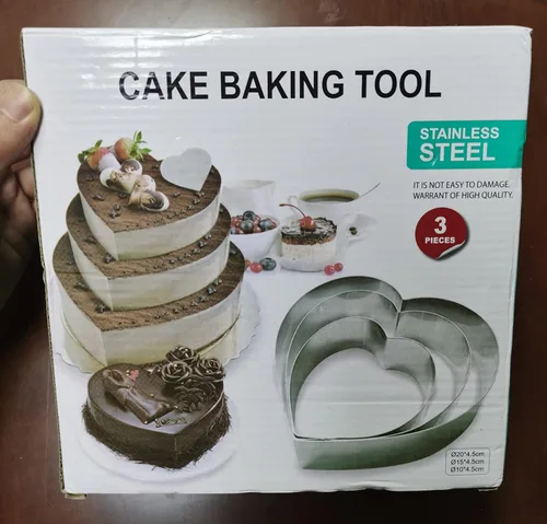 Vista 8 de Siking Molde de acero inoxidable de 4/6/8 pulgadas para pastel de corazón, molde para panqueques, para ensalada de queso musgo, ensalada, bola