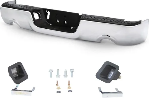 Vista 11 de SOCKIR Conjunto de parachoques de paso trasero con revestimiento antióxido Compatible con 2002-2008 Dodge Ram 1500 2003-2009 Ram 2500 3500 Pickup