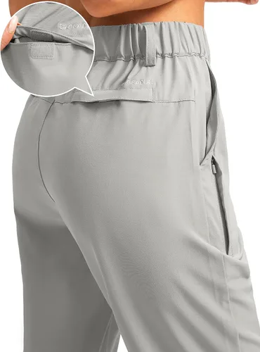 Vista 4 de G Gradual Bermudas largas de senderismo para mujer, 13 pulgadas, longitud a la rodilla, ligeras, de secado rápido, con 5 bolsillos