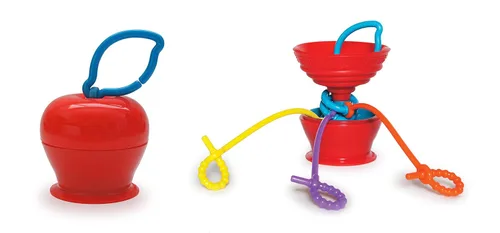 Vista 7 de Juguete de bebé con soporte de ventosa Grapple, para niños de 6 meses o más, Rojo