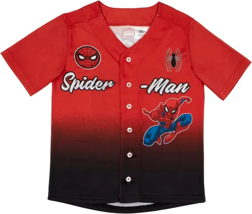 Vista 3 de Marvel Paquete de 2 camisetas de Spider-Man para niños, camiseta de béisbol y camiseta de Spiderman, paquete de 2 unidades para niños