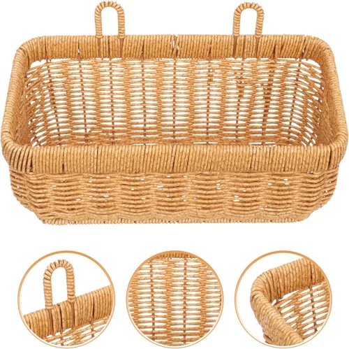 Vista 2 de PATKAW Cestas decorativas de almacenamiento para colgar frutas para cocina, colgar en la pared, cestas para verduras, ajo, patatas y cebollas, cesta