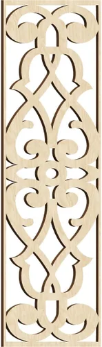 Vista 65 de 9 3/8"W x 24 3/8"H x 1/4"T Bellaire Decorativos Paneles de pared de madera calado, abedul
