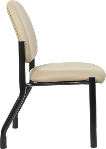 Vista 7 de Boss Office Products Silla de invitados, capacidad de peso de 300 libras, color beige