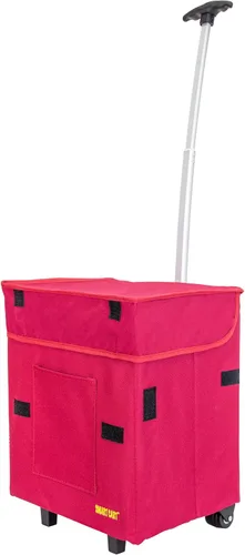 Vista 17 de Cesta con carro plegable grande multipropósito, color negro