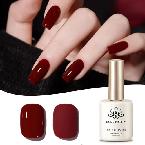 Vista 28 de Born Pretty - Esmalte de uñas de gel negro, diseño de Halloween negro opaco Negro puro