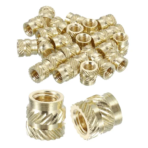 Vista 31 de uxcell Tuercas de inserción moleteadas, 100 piezas M1 x 1.5mm L x 2mm DE 3D Impresión de latón Tuercas de inserción roscadas hembras Insertos