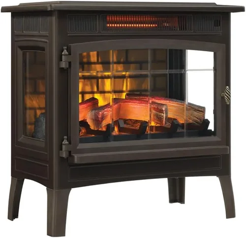 Vista 12 de Duraflame DFI-5010 - Estufa infrarroja en 3D para chimenea eléctrica con control remoto