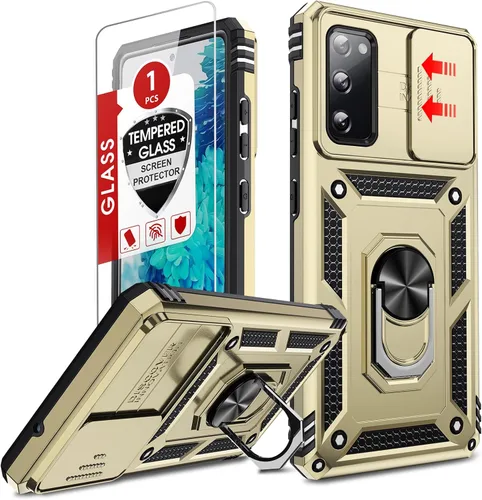 Vista 119 de LeYi Funda para Moto G Stylus 2022 4G (no compatible con 5G), funda para Moto G Stylus con 2 protectores de pantalla, funda protectora de grado Oro